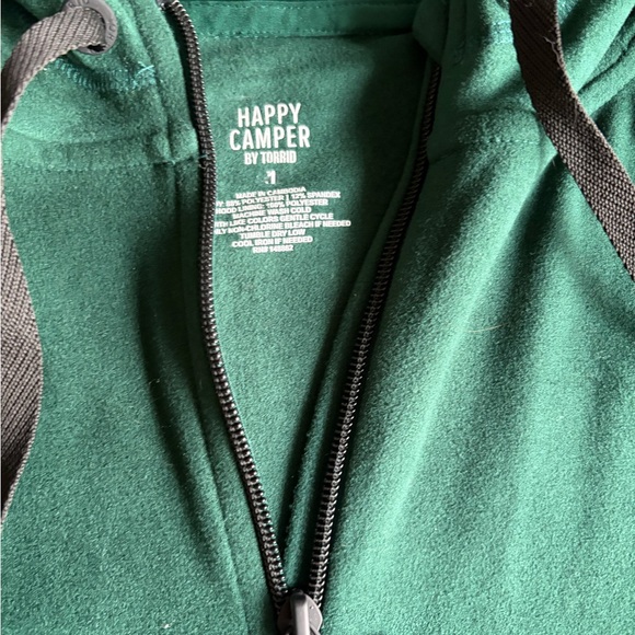 Torrid Happy Camper Teal Zip-Up Hoodie 1X - Picture 3 of 3